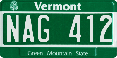 VT license plate NAG412