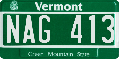 VT license plate NAG413