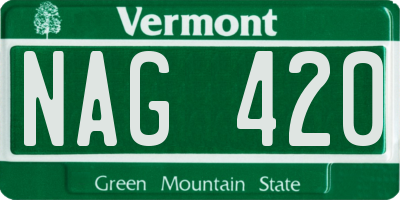 VT license plate NAG420