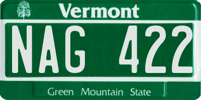 VT license plate NAG422