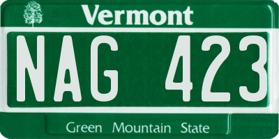 VT license plate NAG423