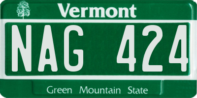 VT license plate NAG424
