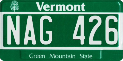 VT license plate NAG426