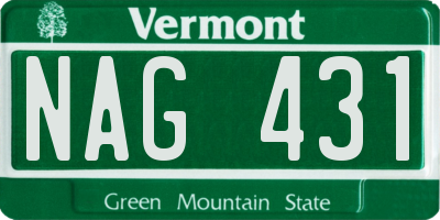 VT license plate NAG431