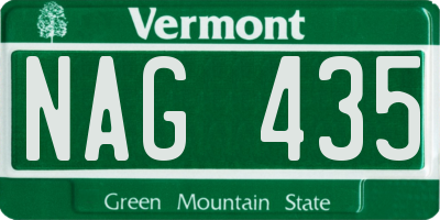 VT license plate NAG435