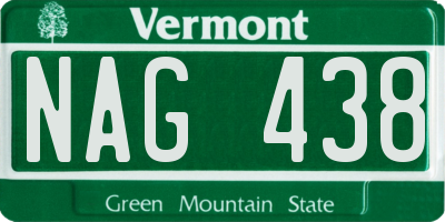 VT license plate NAG438