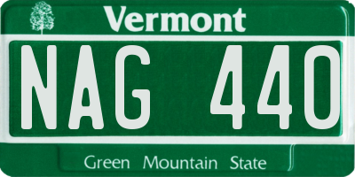 VT license plate NAG440