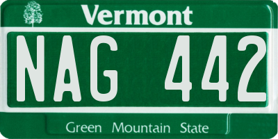 VT license plate NAG442