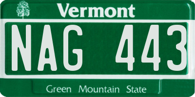VT license plate NAG443