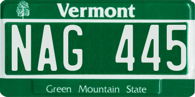 VT license plate NAG445
