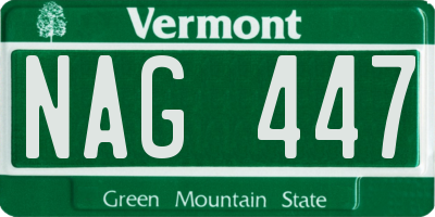 VT license plate NAG447