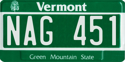 VT license plate NAG451