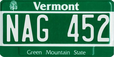 VT license plate NAG452