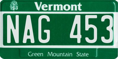 VT license plate NAG453
