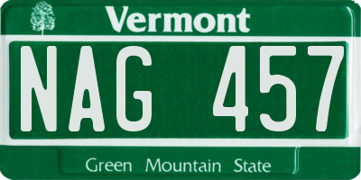 VT license plate NAG457