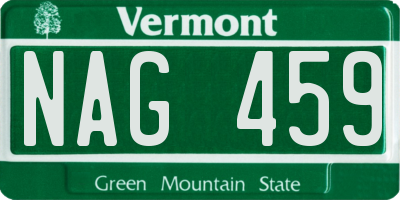 VT license plate NAG459