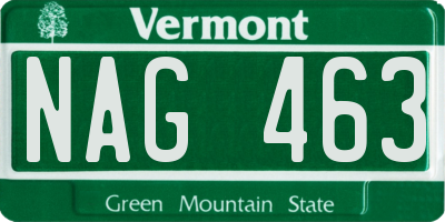 VT license plate NAG463