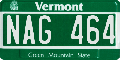 VT license plate NAG464