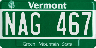 VT license plate NAG467