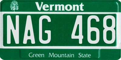 VT license plate NAG468