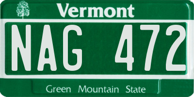 VT license plate NAG472