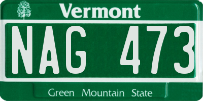 VT license plate NAG473