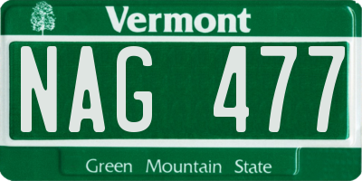 VT license plate NAG477