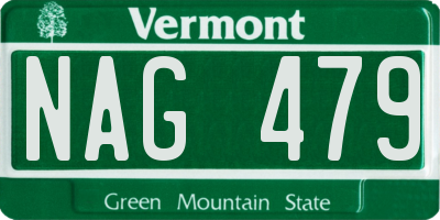 VT license plate NAG479