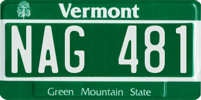 VT license plate NAG481