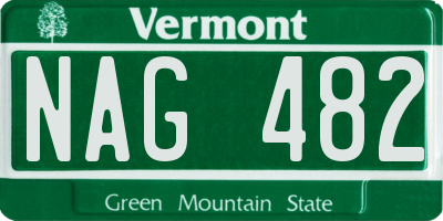 VT license plate NAG482