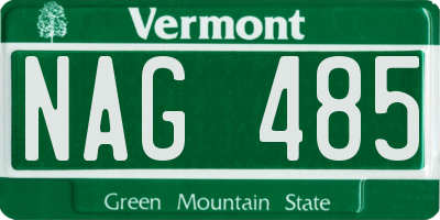 VT license plate NAG485