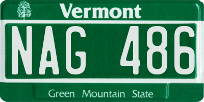 VT license plate NAG486