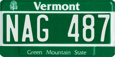 VT license plate NAG487