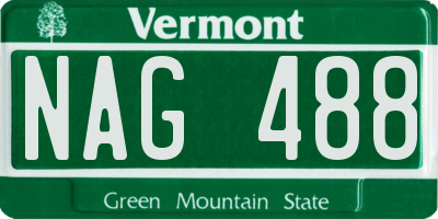 VT license plate NAG488