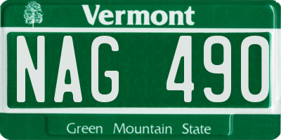 VT license plate NAG490