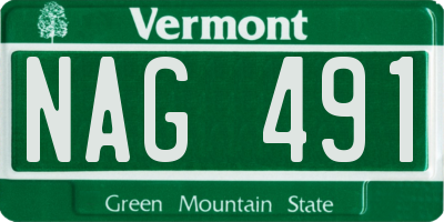 VT license plate NAG491