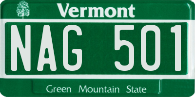 VT license plate NAG501