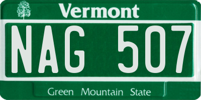 VT license plate NAG507