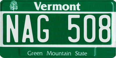 VT license plate NAG508