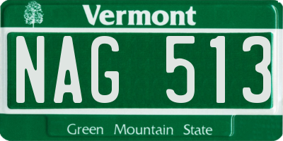 VT license plate NAG513