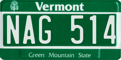 VT license plate NAG514