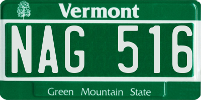 VT license plate NAG516
