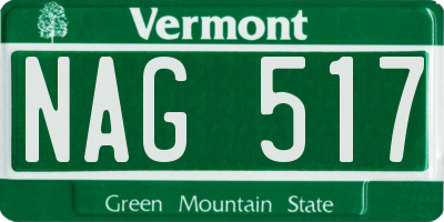 VT license plate NAG517