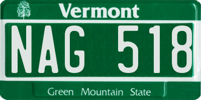 VT license plate NAG518