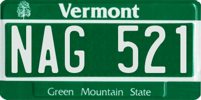 VT license plate NAG521