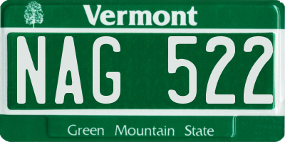VT license plate NAG522