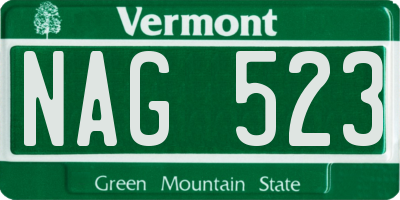 VT license plate NAG523
