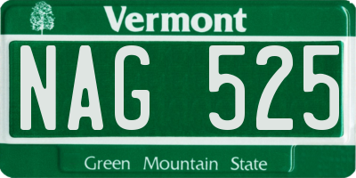 VT license plate NAG525