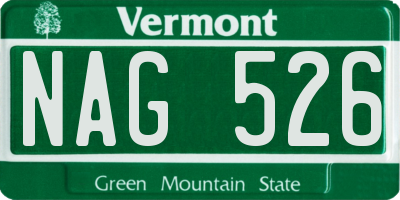 VT license plate NAG526