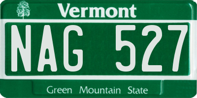 VT license plate NAG527